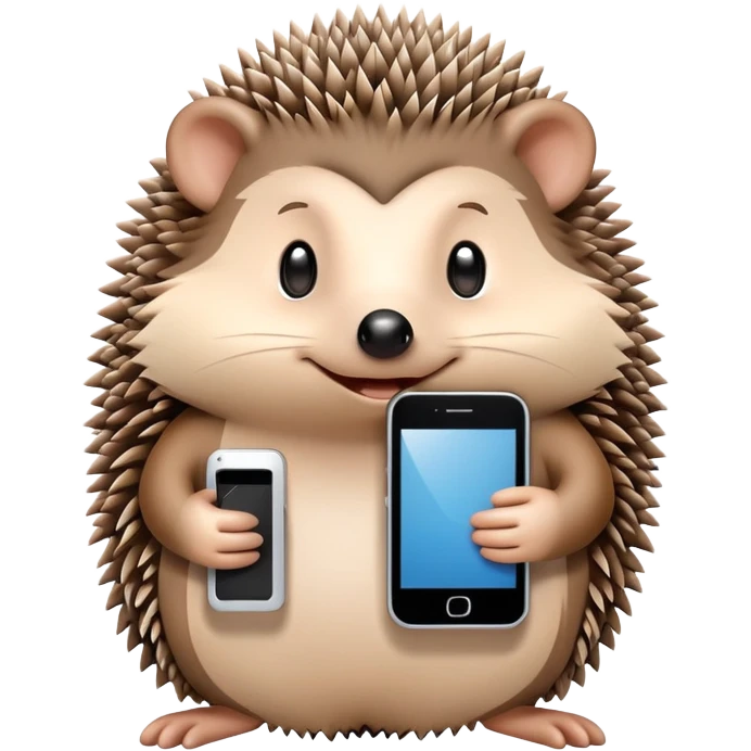 Igel der Handy süchtig ist emoji