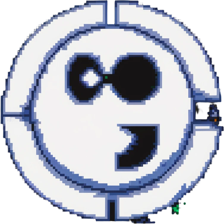 large glowing white Pac-Man power pellet dot in 8-bit arcade style emoji