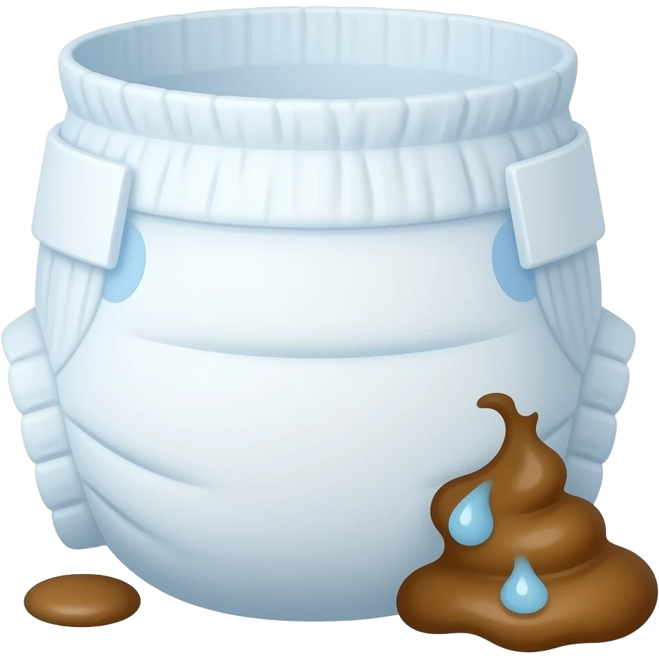 a fully stinky poopy adult diaper emoji