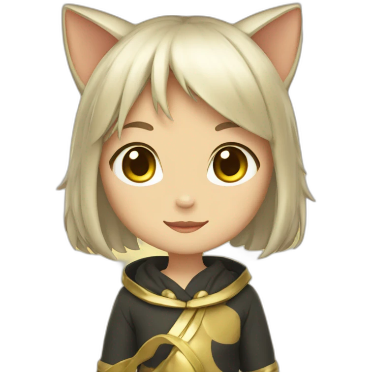 gold neko girl emoji