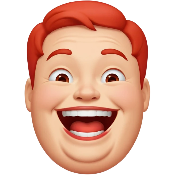 Double chin red face laughing emoji