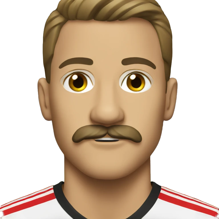solo soccer player with mustache  emoji