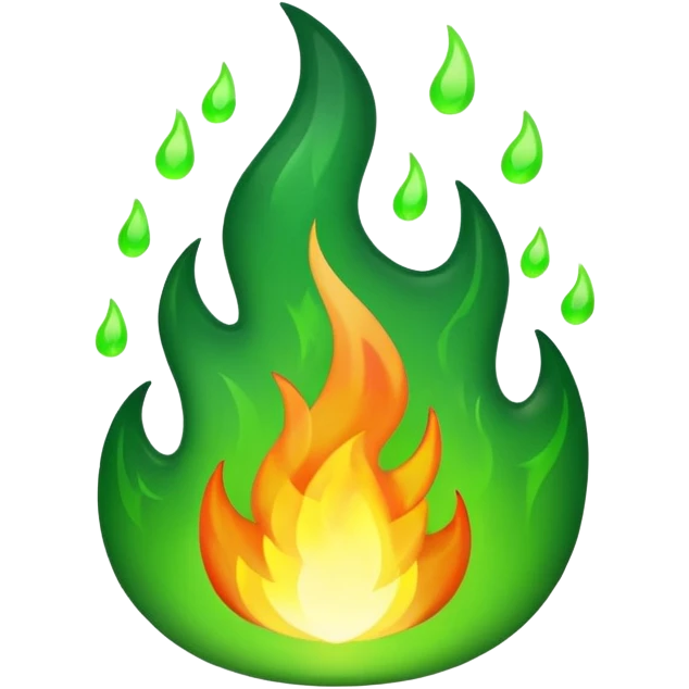 green fire emoji