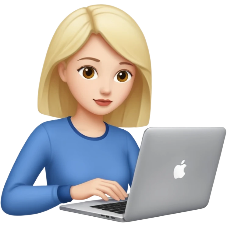 Women with laptop. emoji