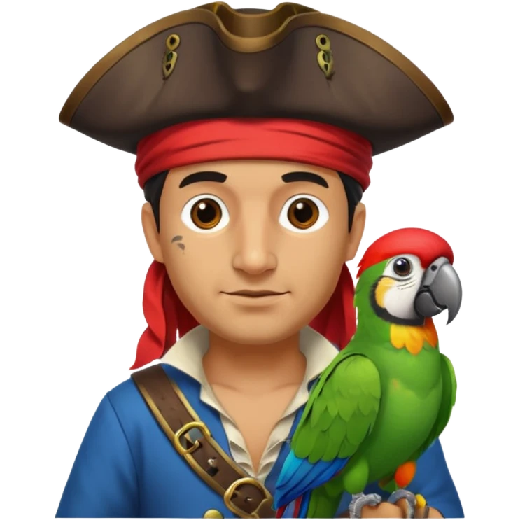 pirate and parrot emoji
