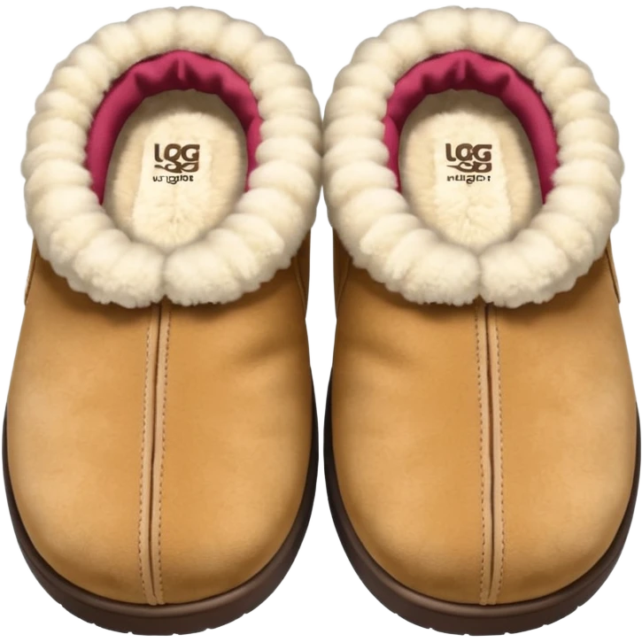cozy beige autumn ugg slippers emoji
