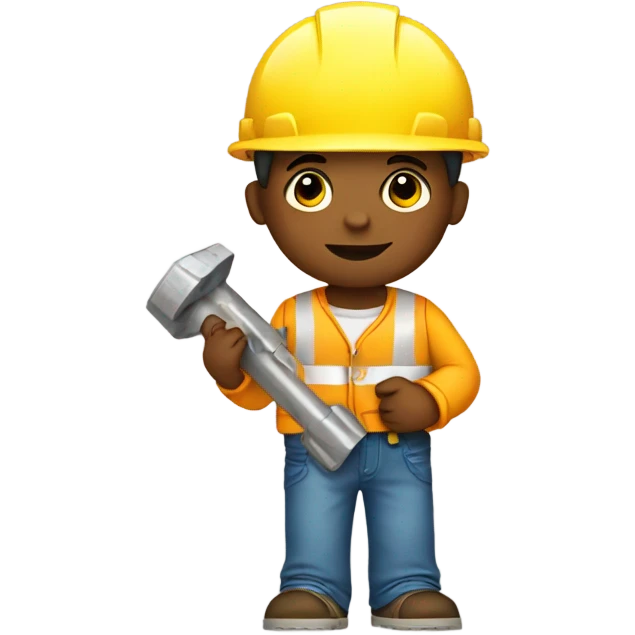 a child with a construction set in his hands emoji