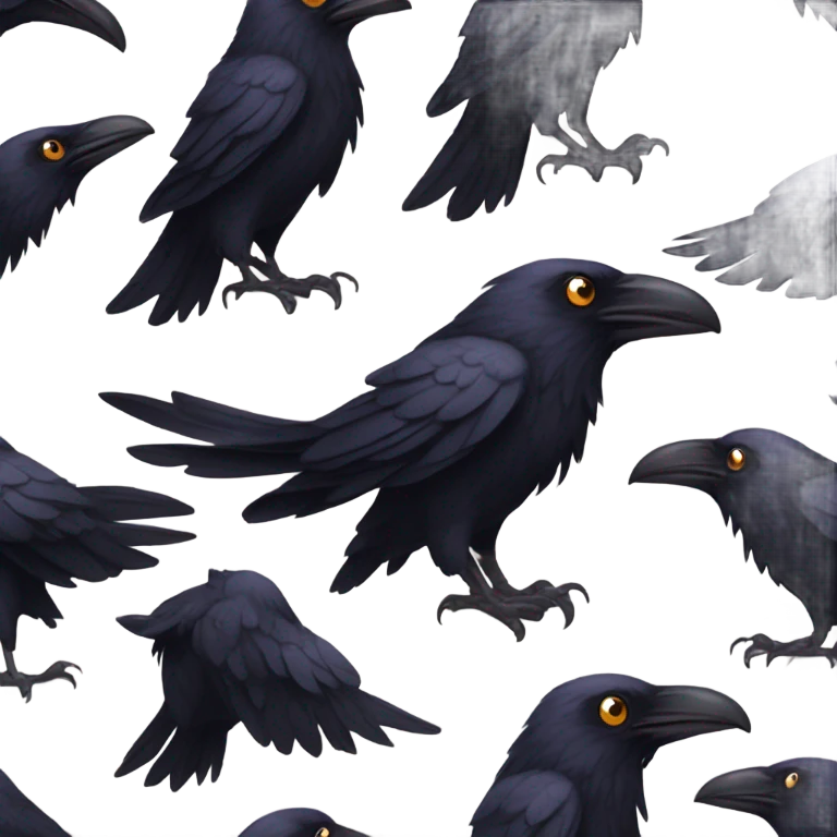 Aggressive raven  emoji