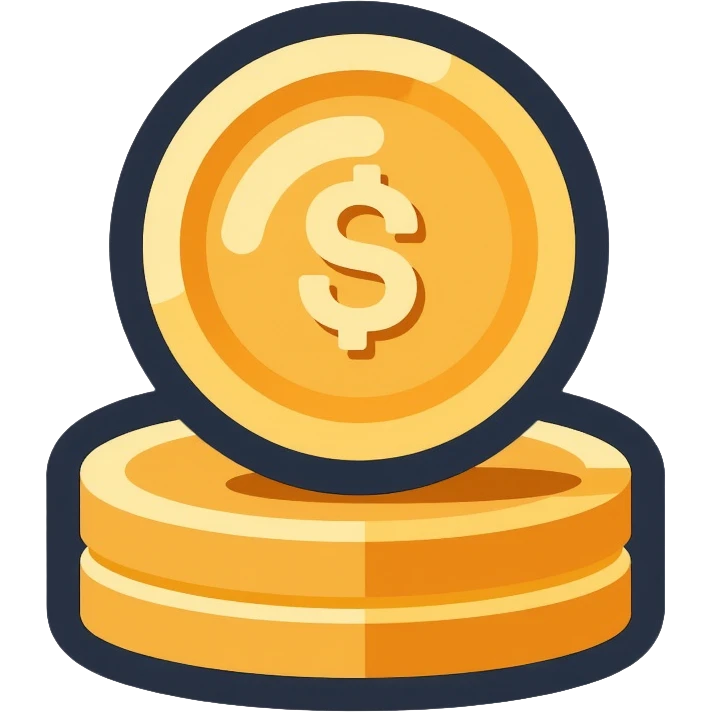 social media followers icon on a gold coin emoji