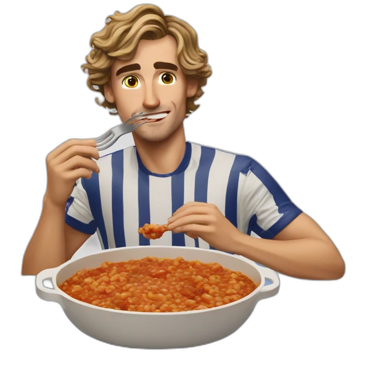 griezmann eating a cassoulet emoji