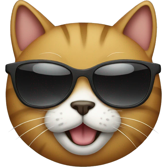 Cat with sunglasses emoji