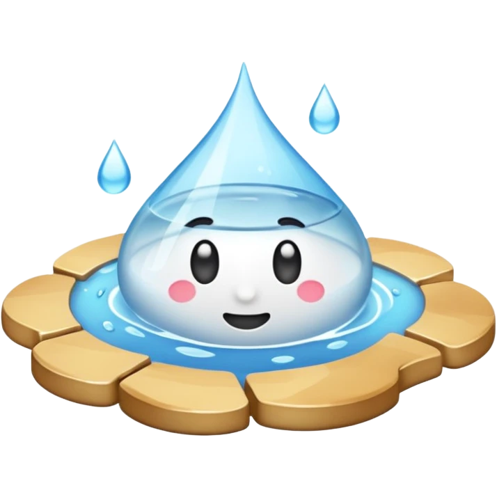 spiled water cup on the ground emoji