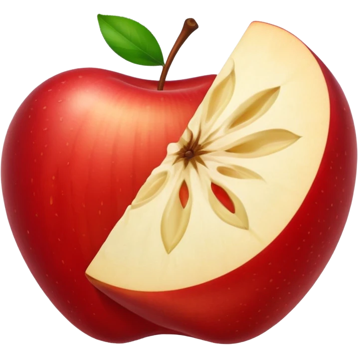 A slice of apple emoji