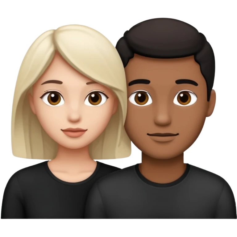 Black and white style filtercouple emoji