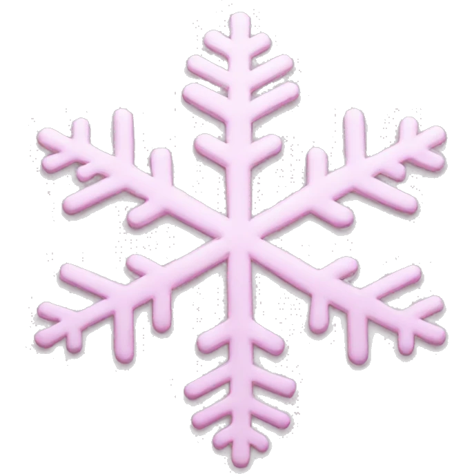 pastel pink snowflake  emoji