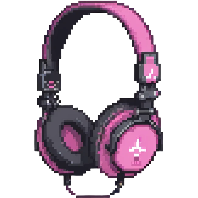 pink gothic headphones emoji