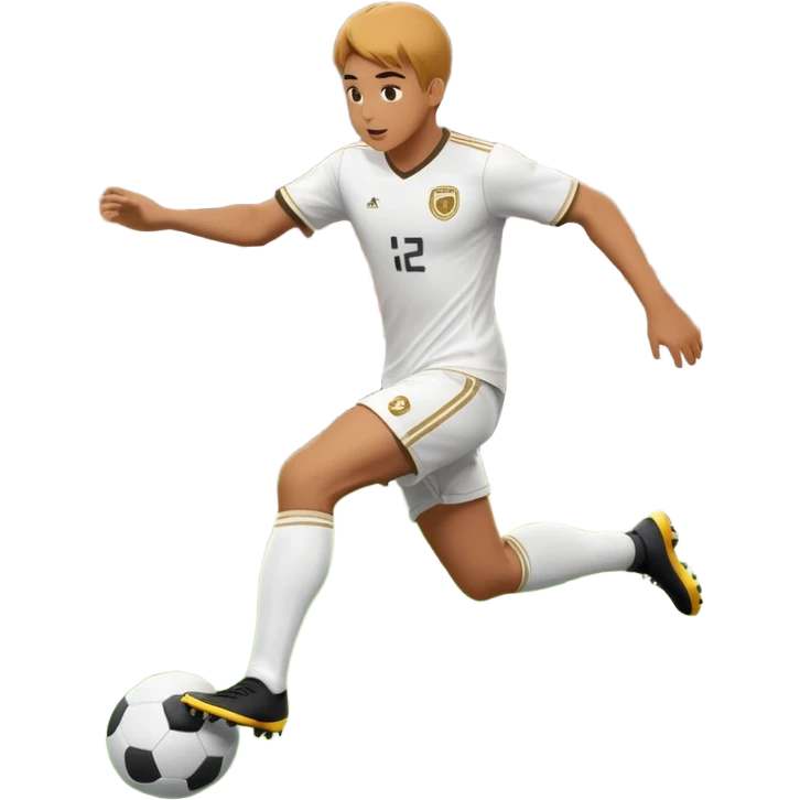 An icon showcasing a virtual sports game, featuring a player in action on the field or court. The design includes dynamic movement, like kicking a soccer ball or swinging a tennis racket, with a virtual scoreboard and crowd in the background. Transparent background emoji