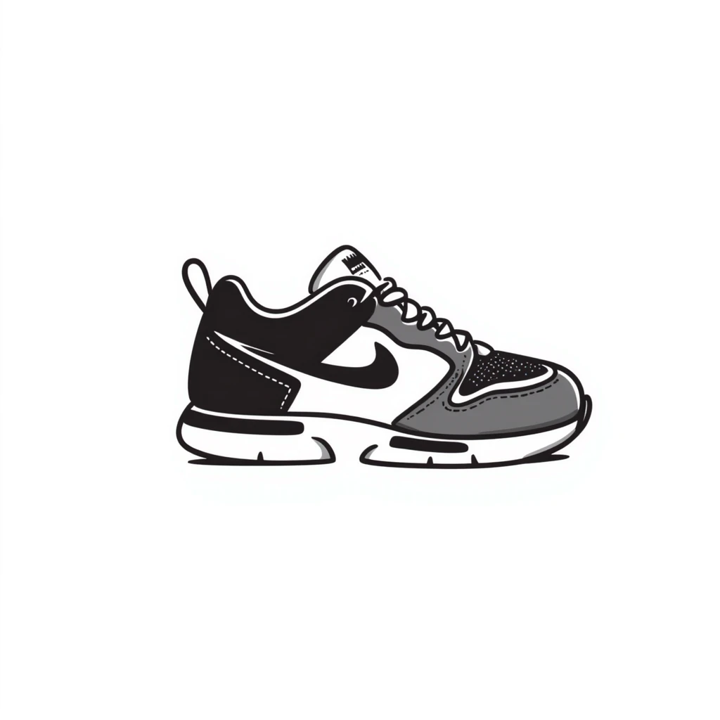a sneaker, hand drawn doodle style emoji