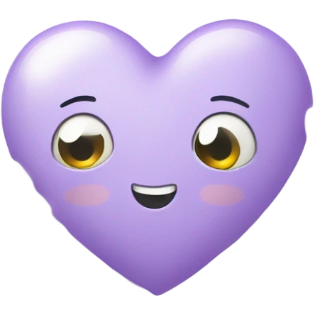 light violet heart with clouds emoji