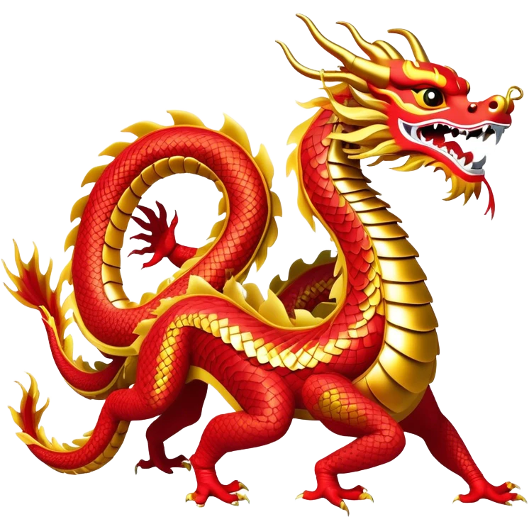 Cinematic Realistic scene of a Chinese Dragon Dance featuring performers energetically holding a vibrant dragon model aloft, with intricately detailed scales and dynamic flowing costumes, illuminated by festive red and gold lighting that captures the spirit of celebration. emoji