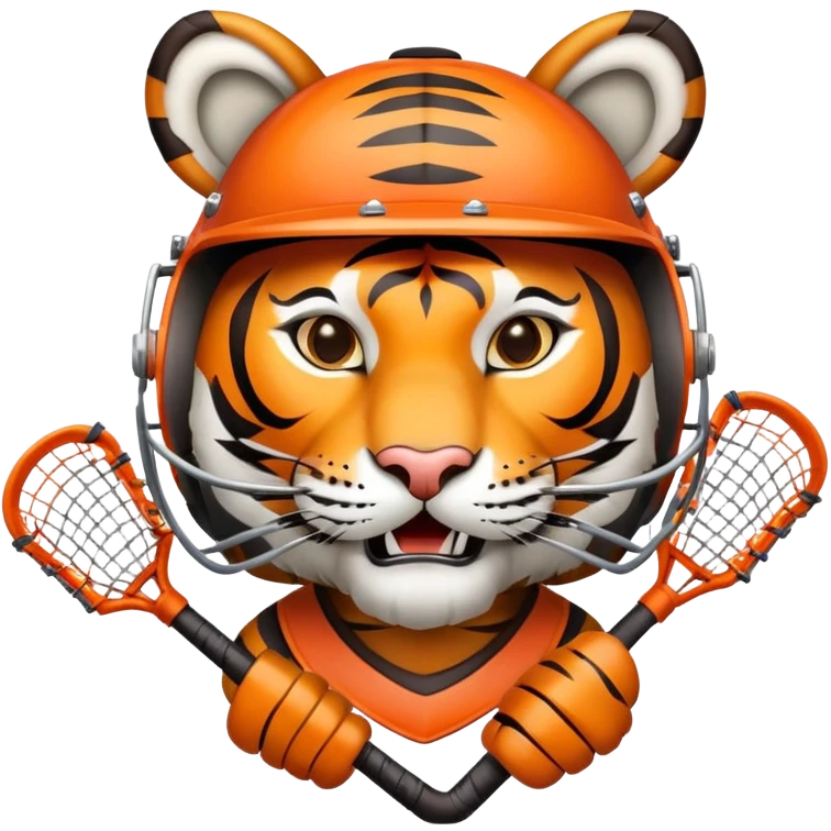 Happy Easter tiger Lacroose theme  emoji
