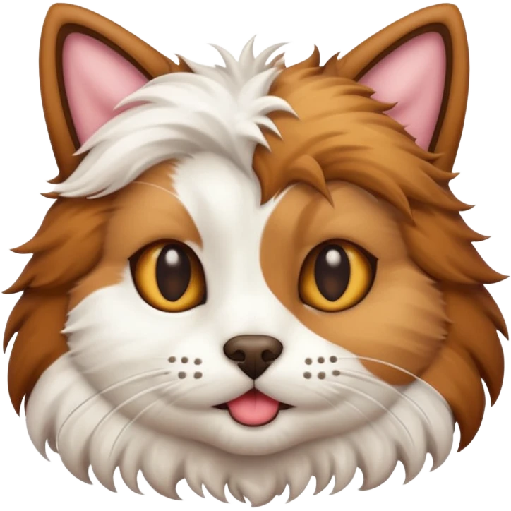 cat fused with dog emoji