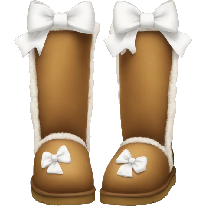 Uggs with 2 white bows emoji