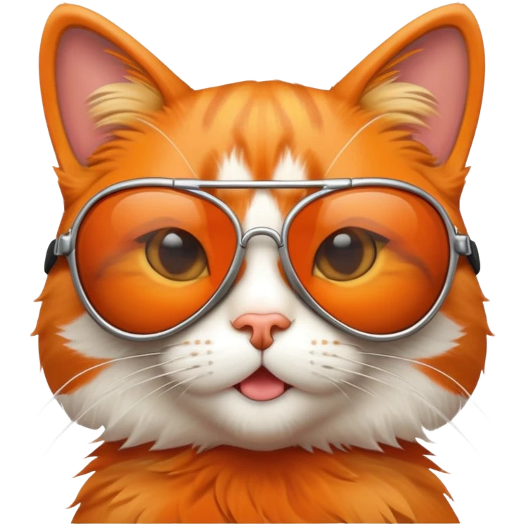 Cool cat with aviator sunglasses emoji
