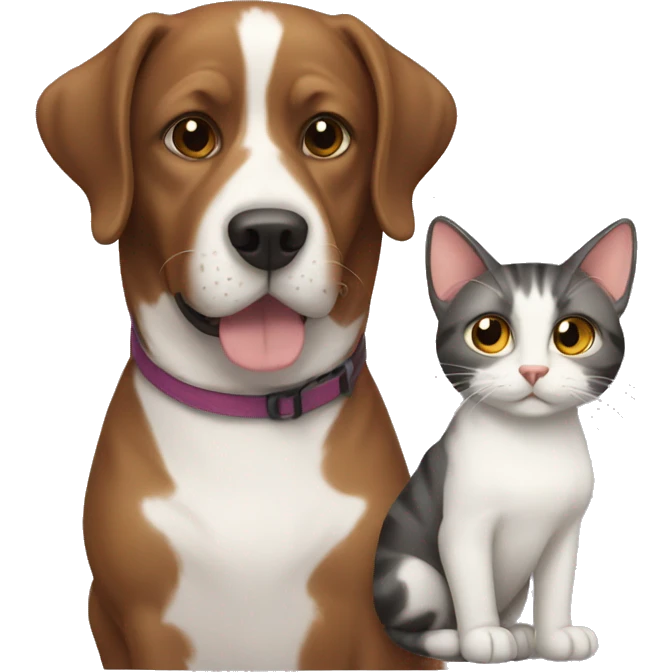 dog with cat emoji