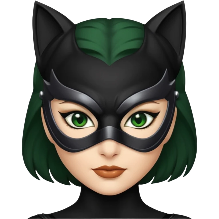 Catwoman green eyes with mask emoji