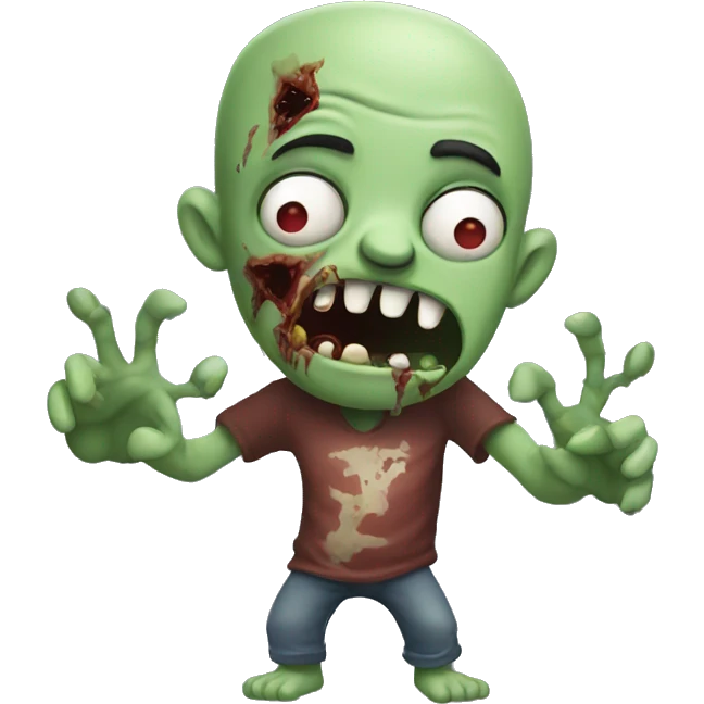 Zombie throwing up emoji