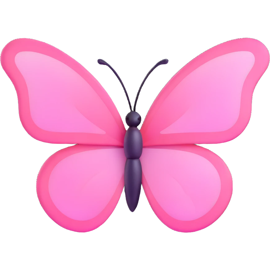 Light pink pearlescent butterfly emoji
