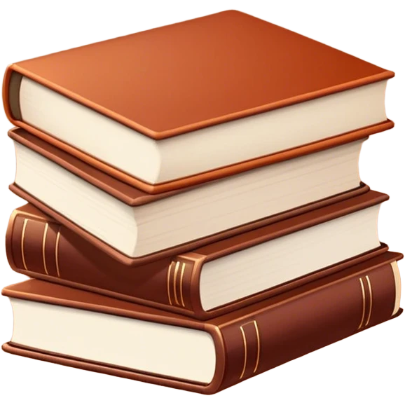 books in dark terracotta color  emoji