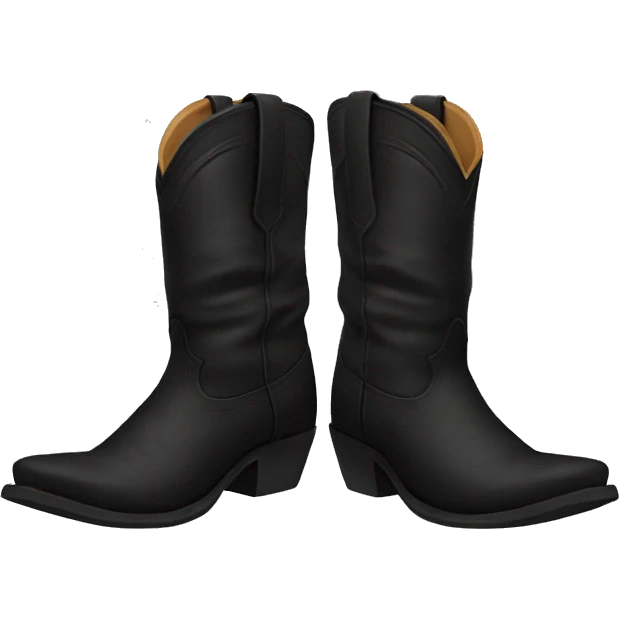 Black cowboy Boots  emoji