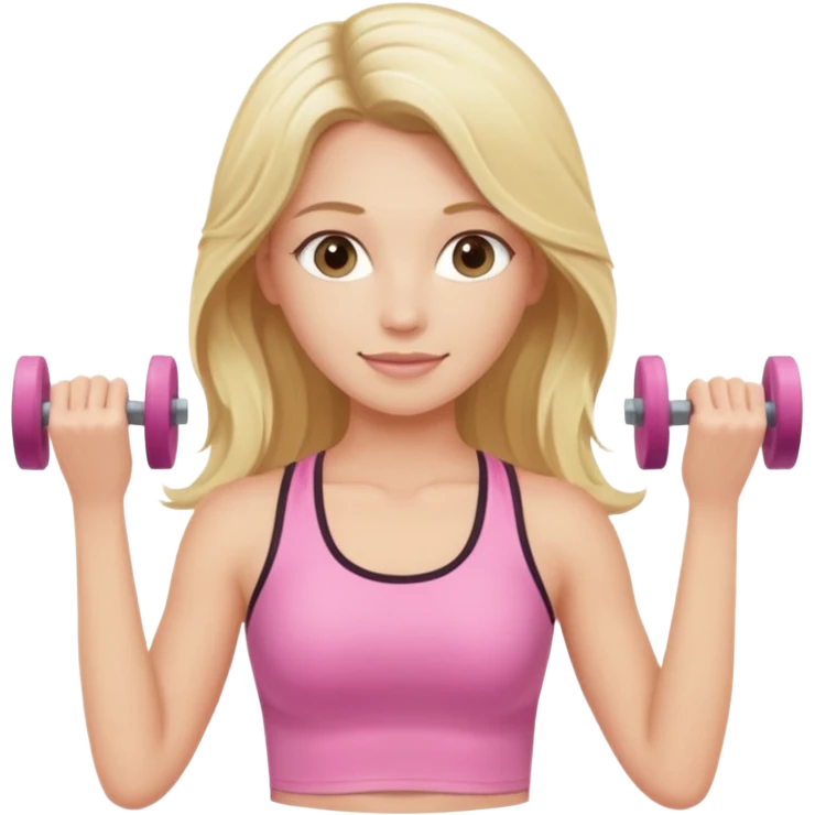 long haired blonde Pilates instructor teaching reformer in pink set  emoji