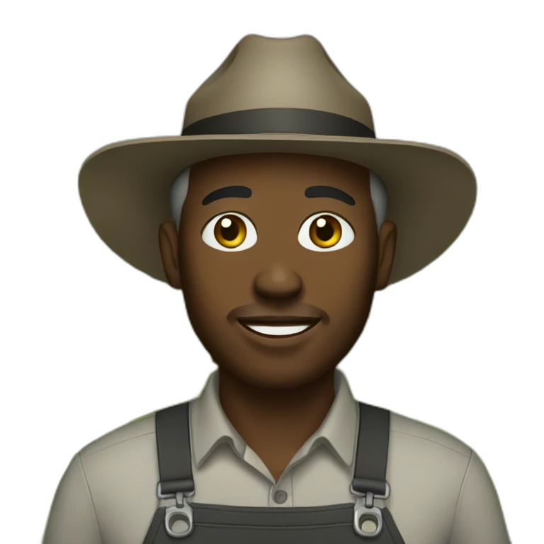 Black farmer emoji