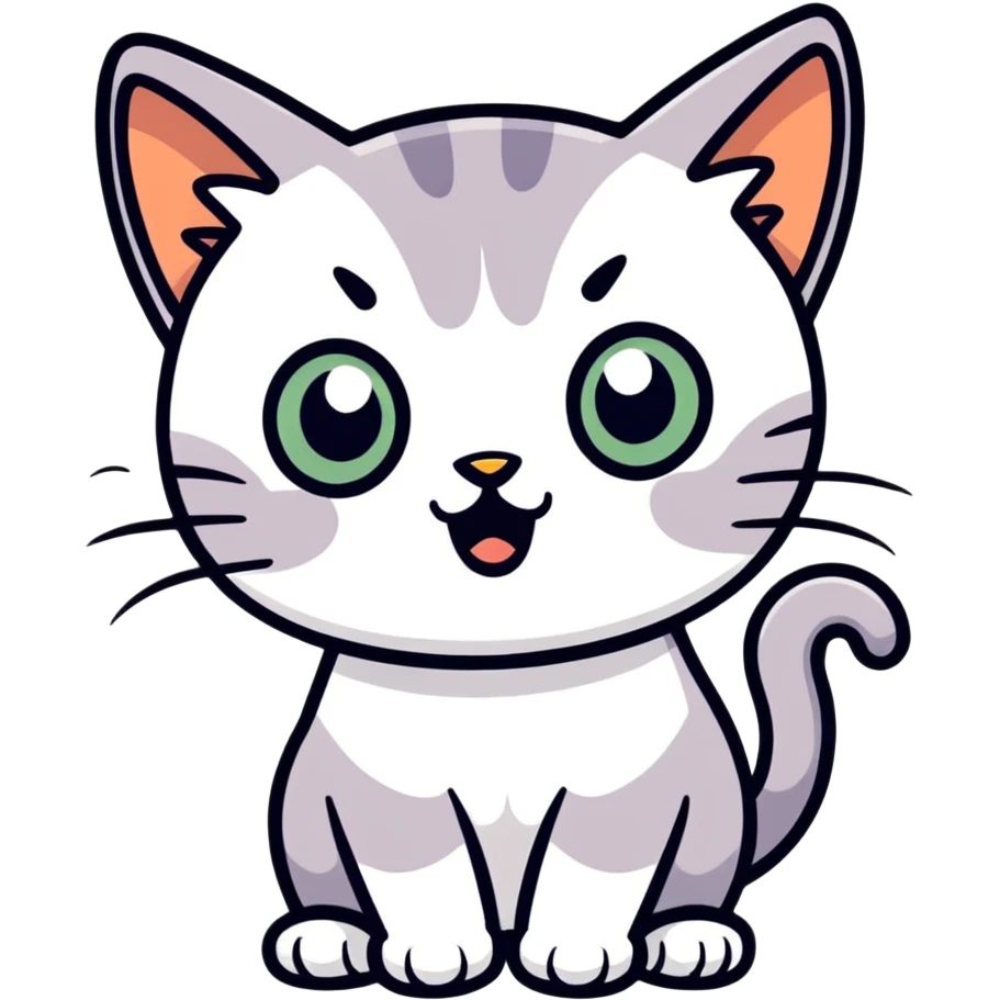 Cat scared emoji