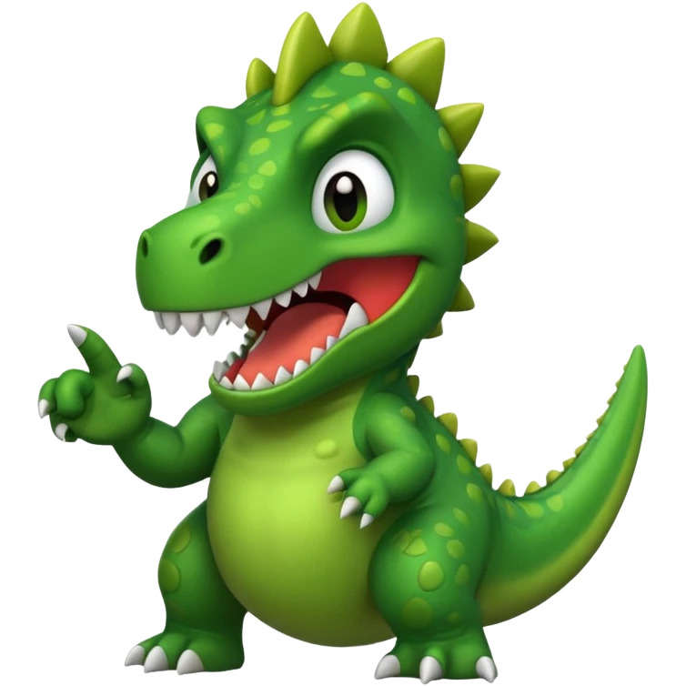 Dino flipping off emoji