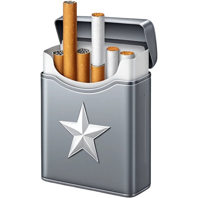 7 stars grey shining cigaret pack emoji