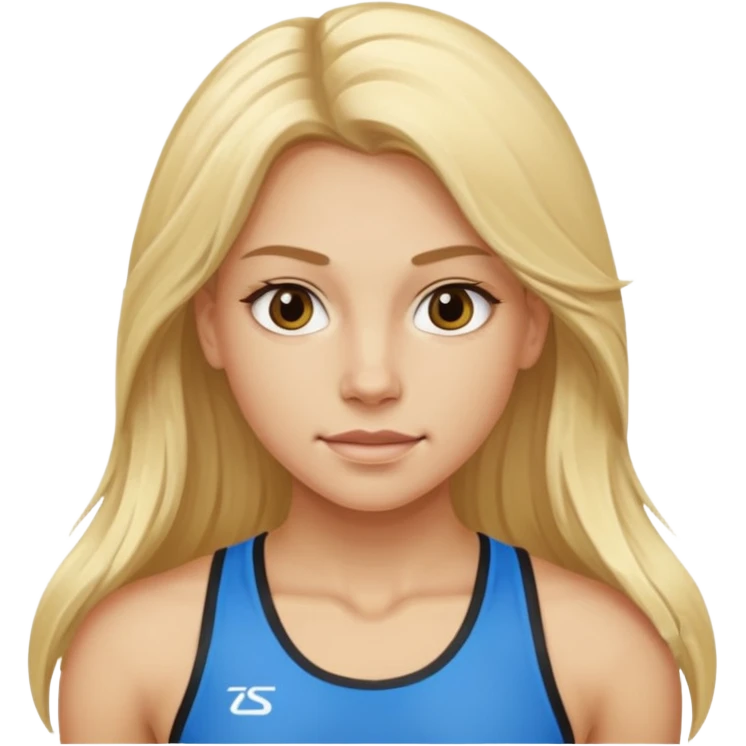 blonde long haired female athlete emoji