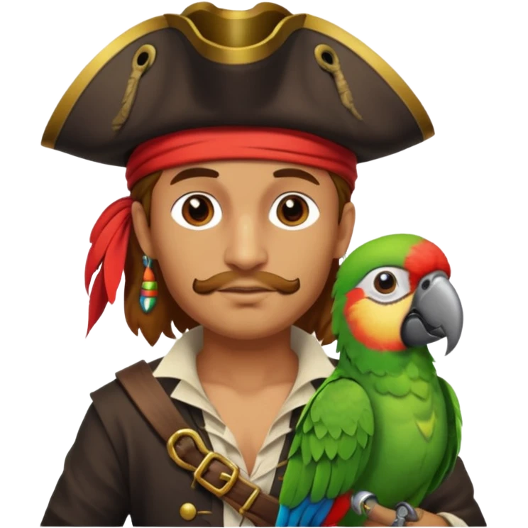 pirate and parrot emoji