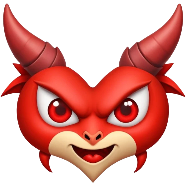 Diablo con ojos de corazón  emoji