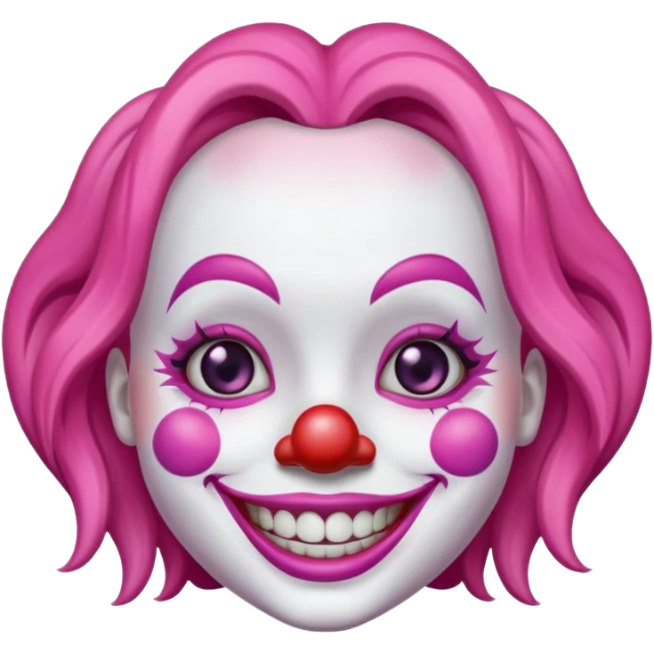 pink  girl clown emoji