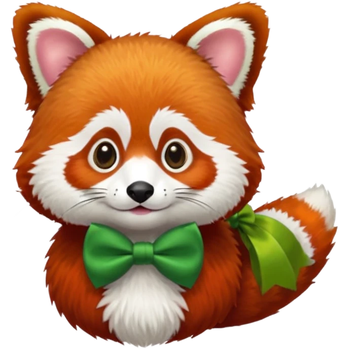 red-panda-with-green-bow-tie emoji
