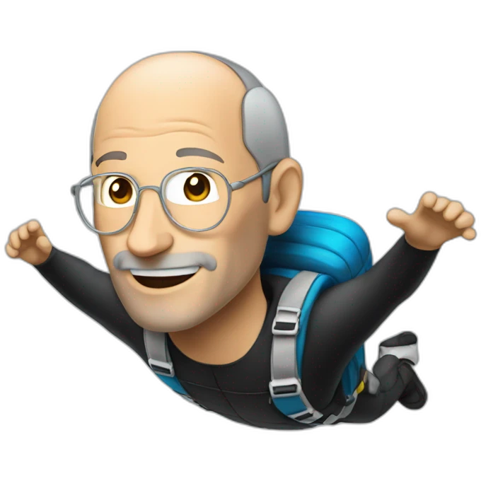 Steve Jobs skydiving emoji
