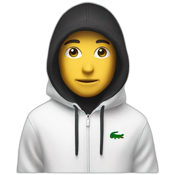 Lacoste tênis black bob with white lacoste hoodie emoji