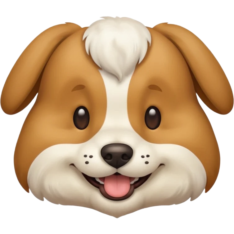 Head of a dog, smiling with closed mouth, no tongue showing
 emoji