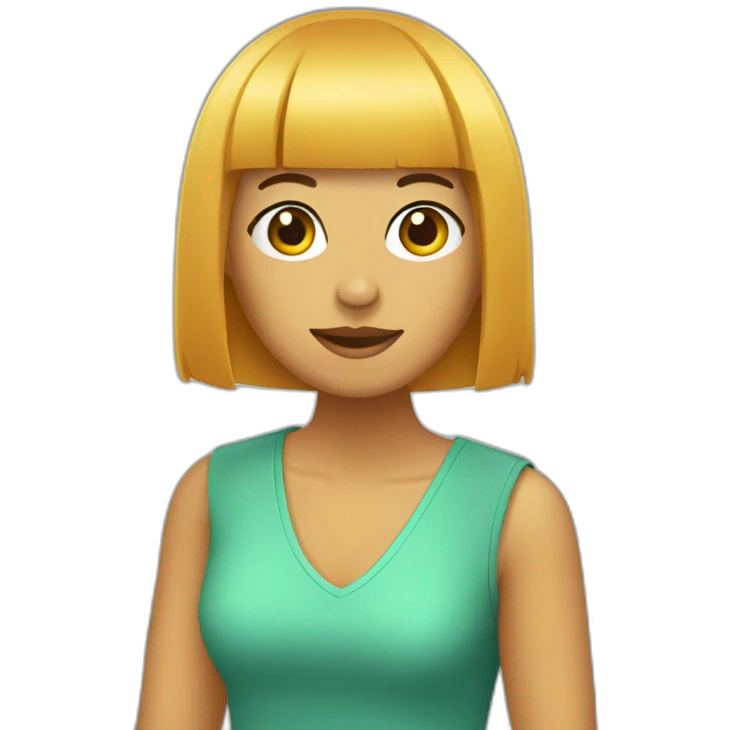 Chica con flequillo emoji