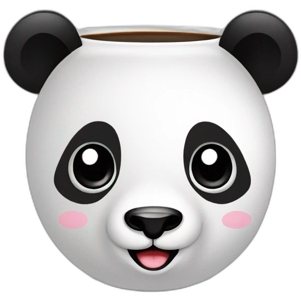 Panda dans tasse à café emoji