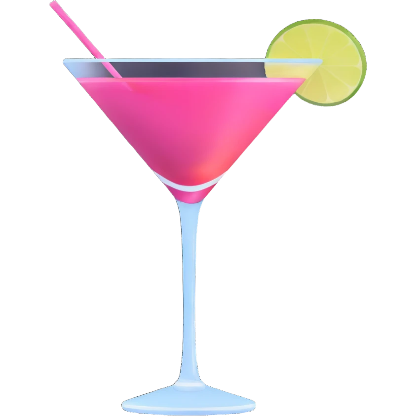 cosmopolitan cocktail in a martini glass emoji